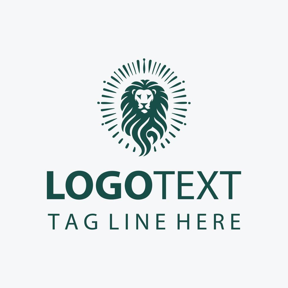 A lion logo design vector