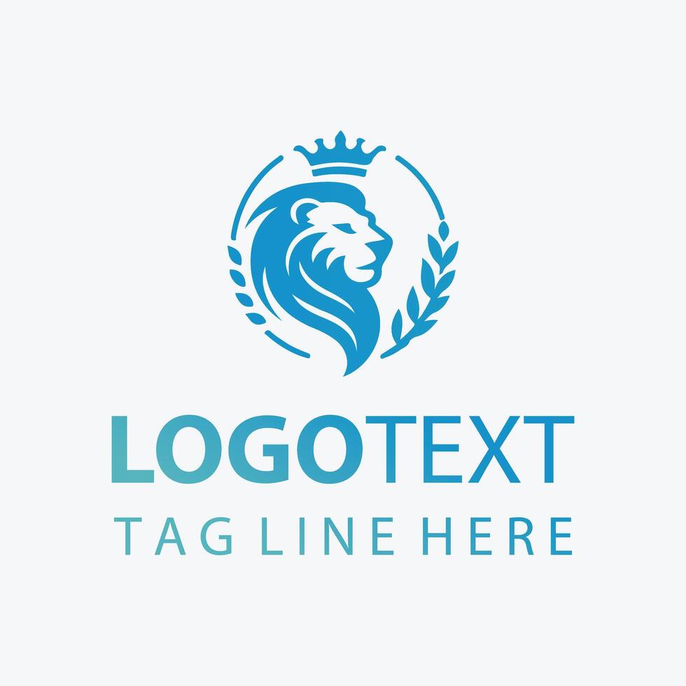Wild Power elegant lion logo vector