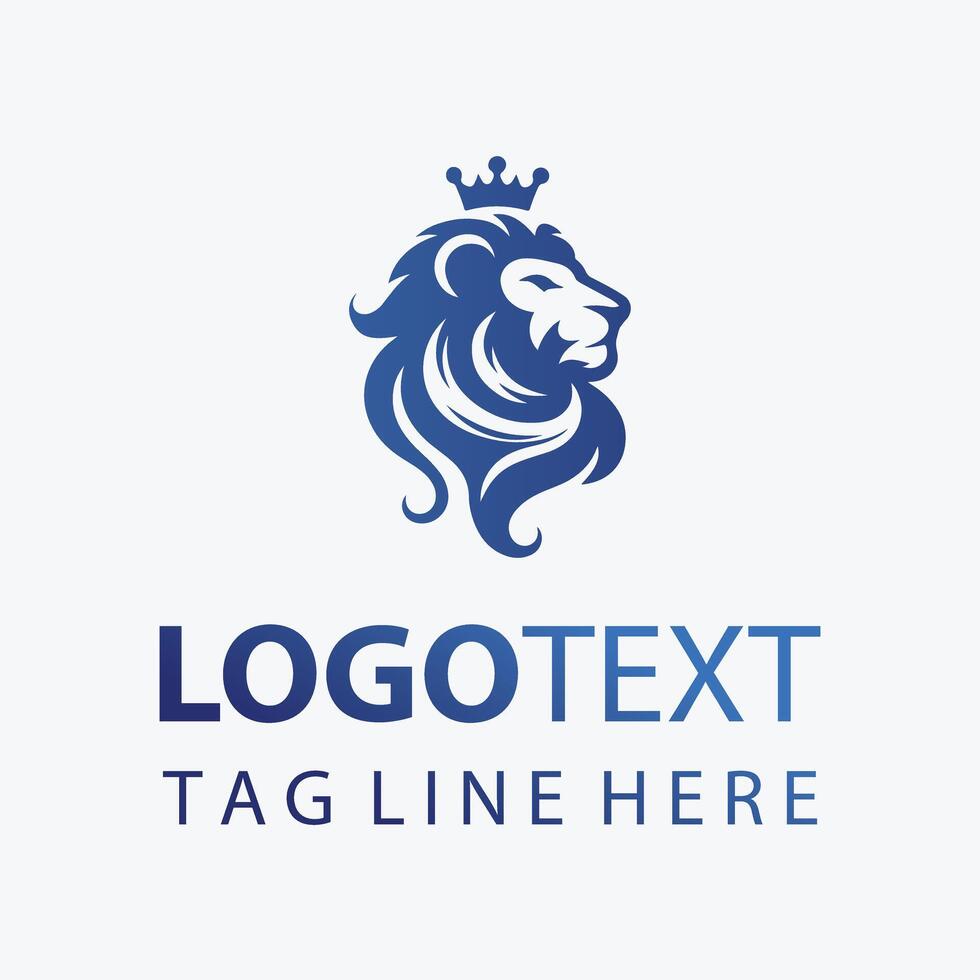 Roar Kings elegant lion logo vector