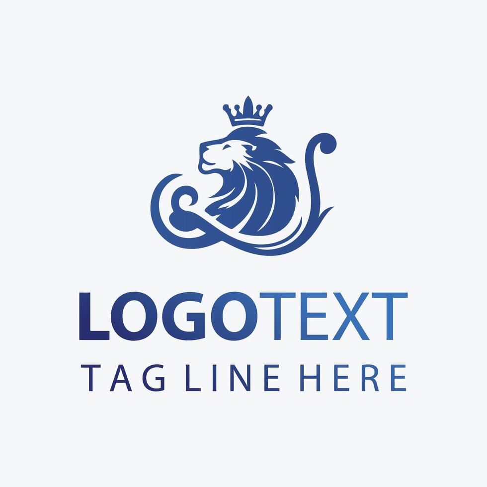 The Roar elegant lion logo vector