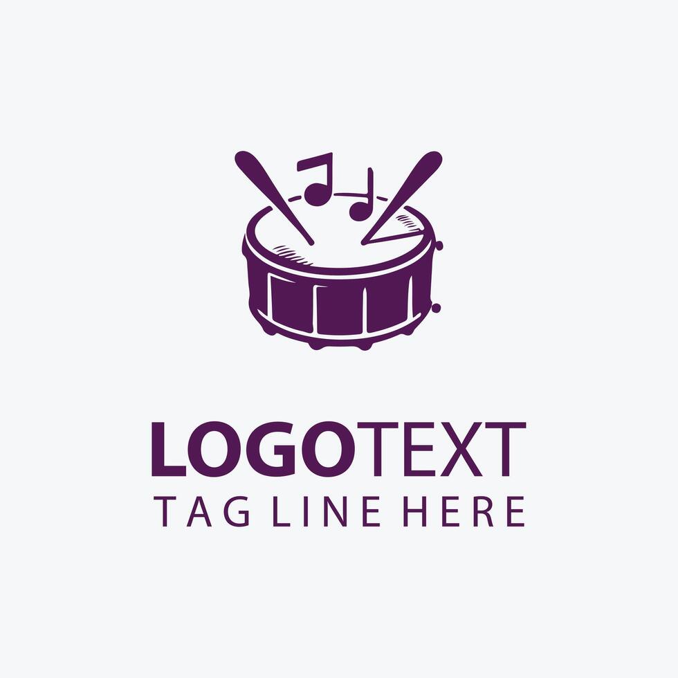 Spell Rhythm Magic Drum Logo vector