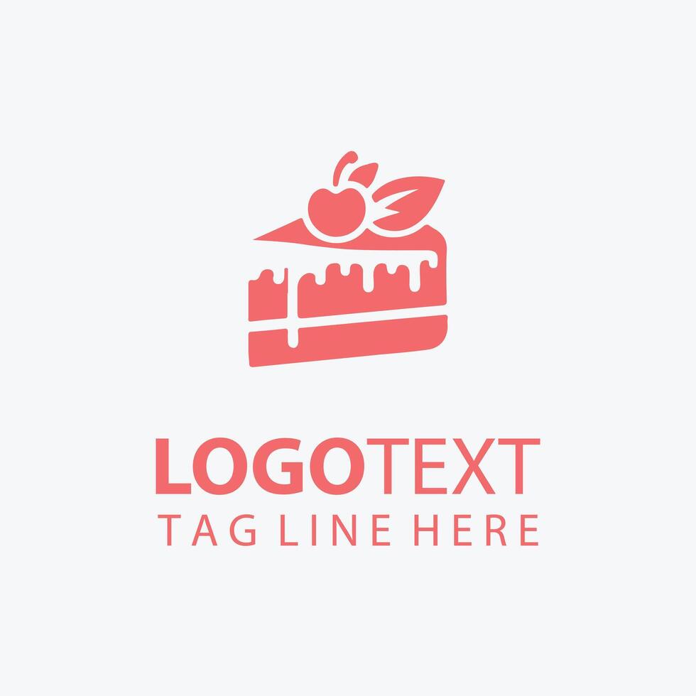 cake slice logo vector