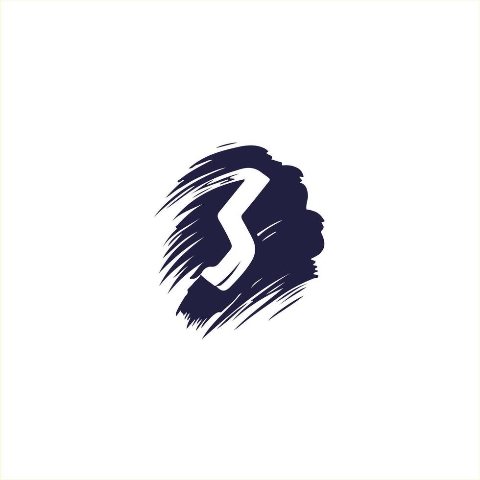 S brush letter logo vector