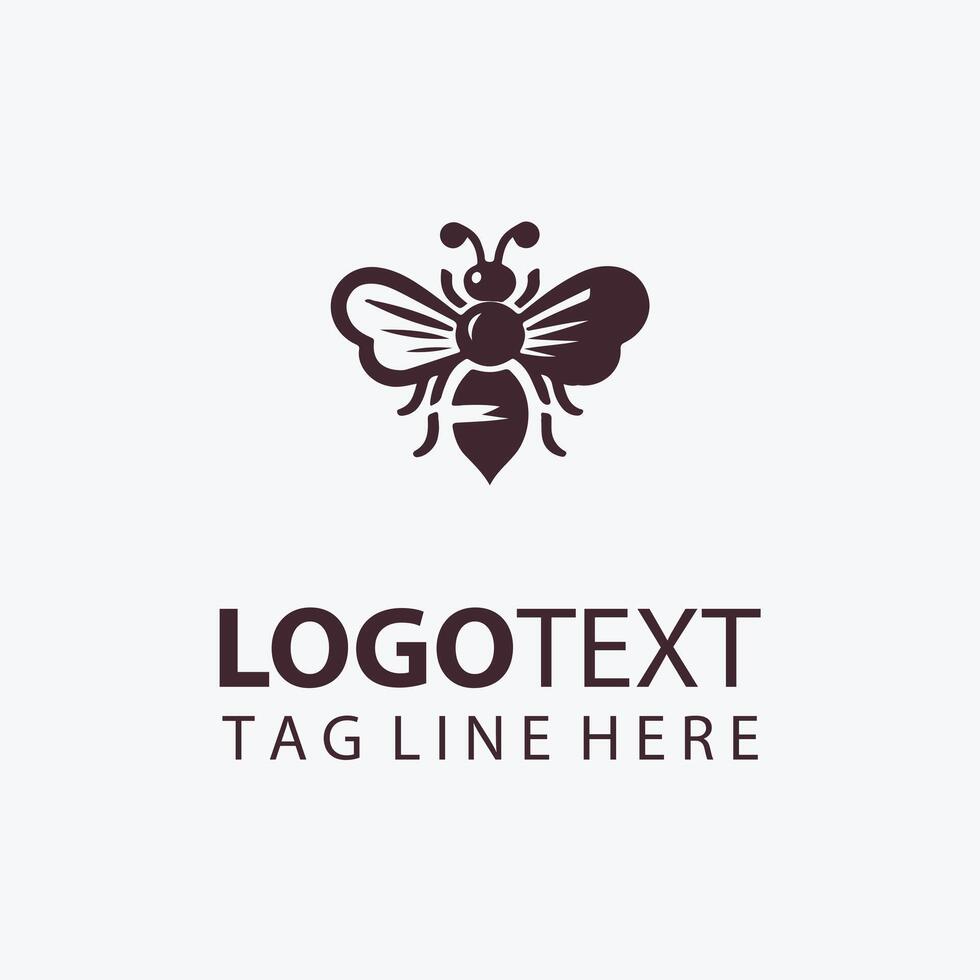 Sweets honey bee jar logo vector