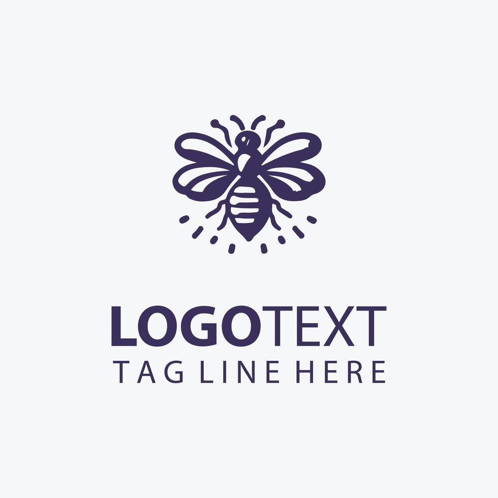 Scent honey bee jar logo vector