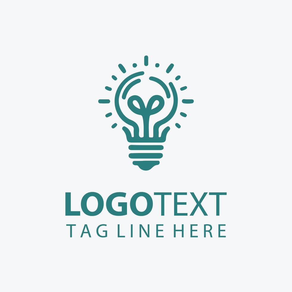 Thought Glint Idea Bulb Logo vector