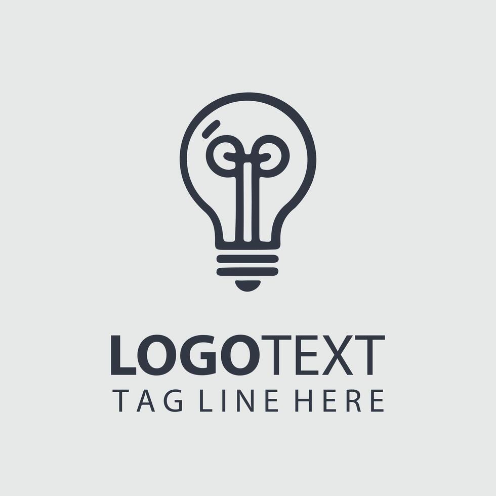 Thought Glint Idea Bulb Logo vector
