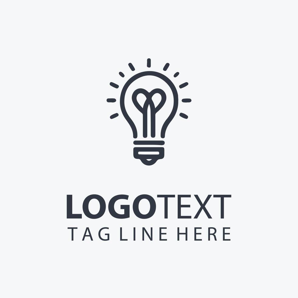 Thought Glint Idea Bulb Logo vector
