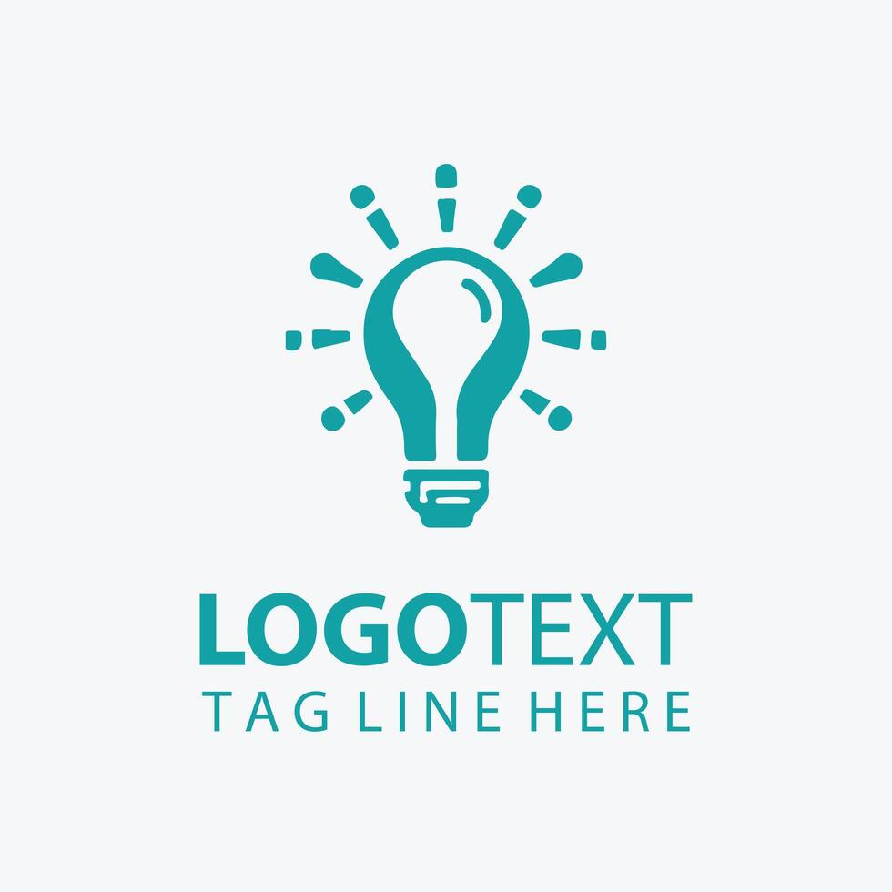 Spark Bright Idea Bulb Logo vector