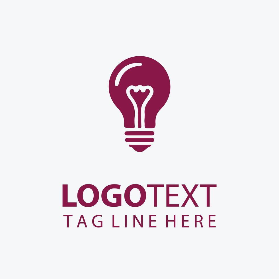 Glow Vibe Idea Bulb Logo vector