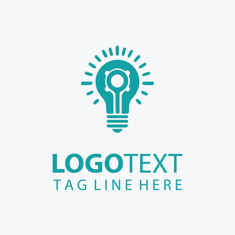 Glow Sphere Idea Bulb Logo vector