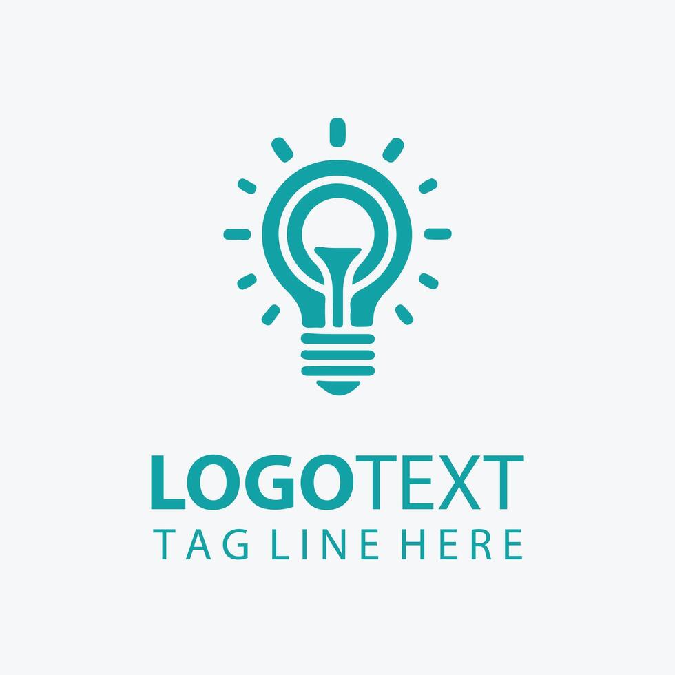 Think Lumen Idea Bulb Logo vector