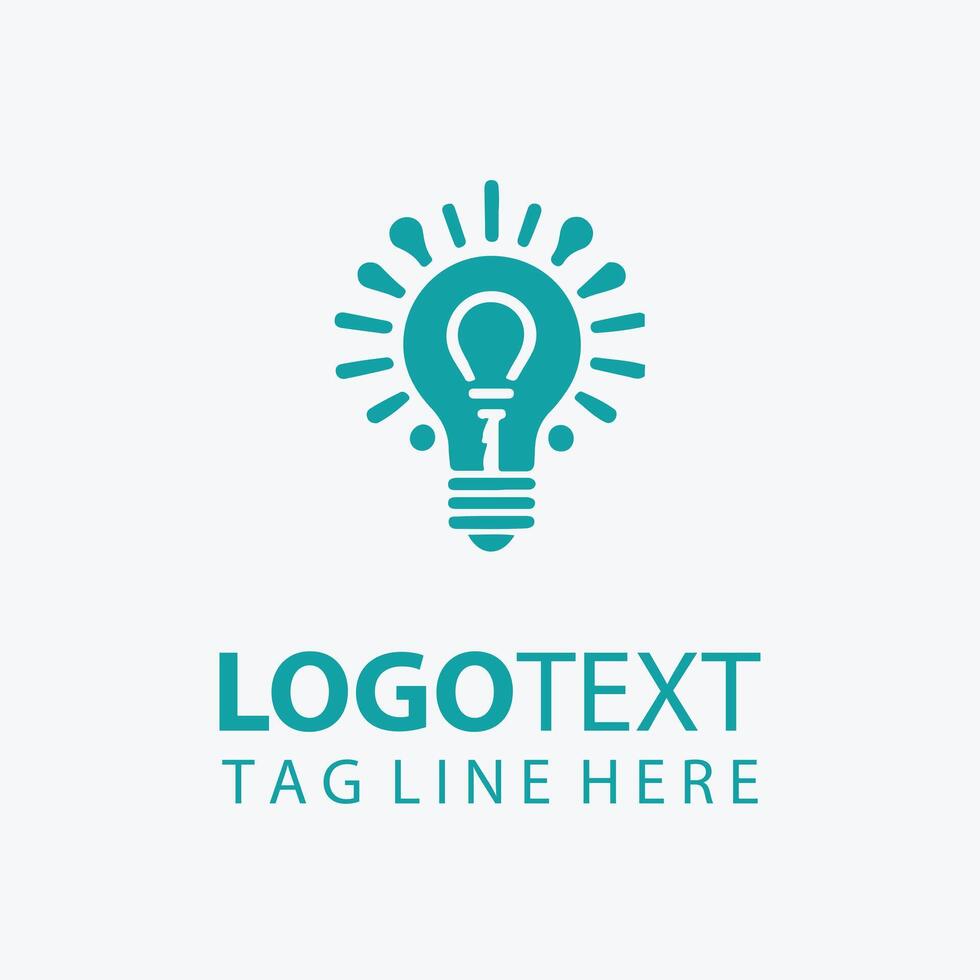 Think Lumen Idea Bulb Logo vector