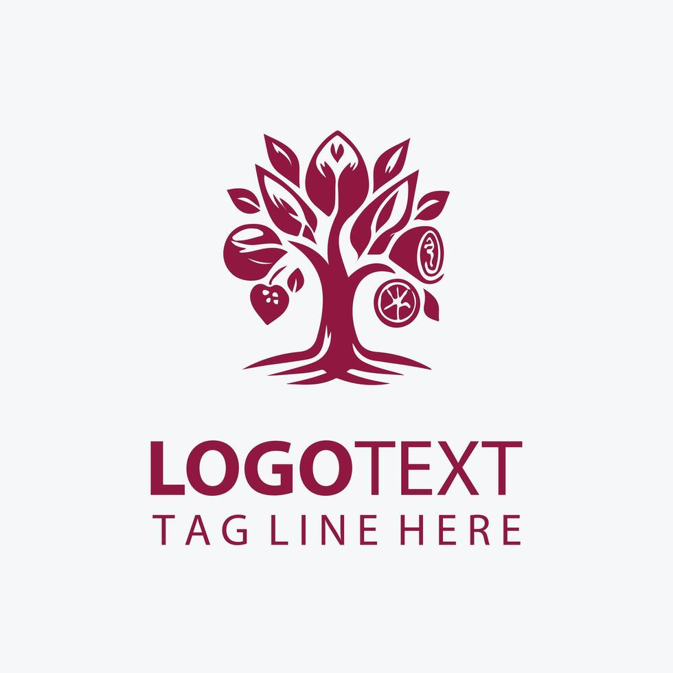 Sweet apple Tree logo vector