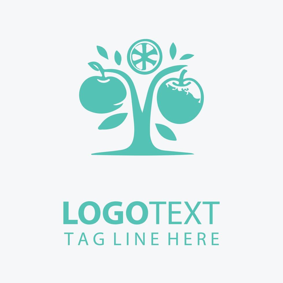 Fruitful Path tree logo vector