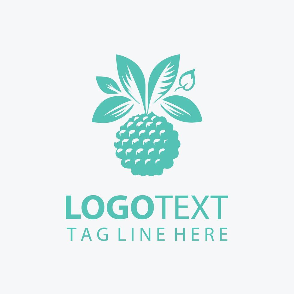 Pineapple Fields fruit tree logo vector