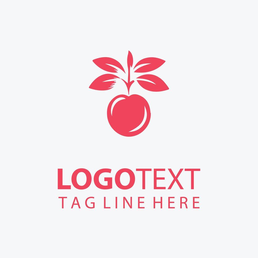 apple fruit tree logo vector