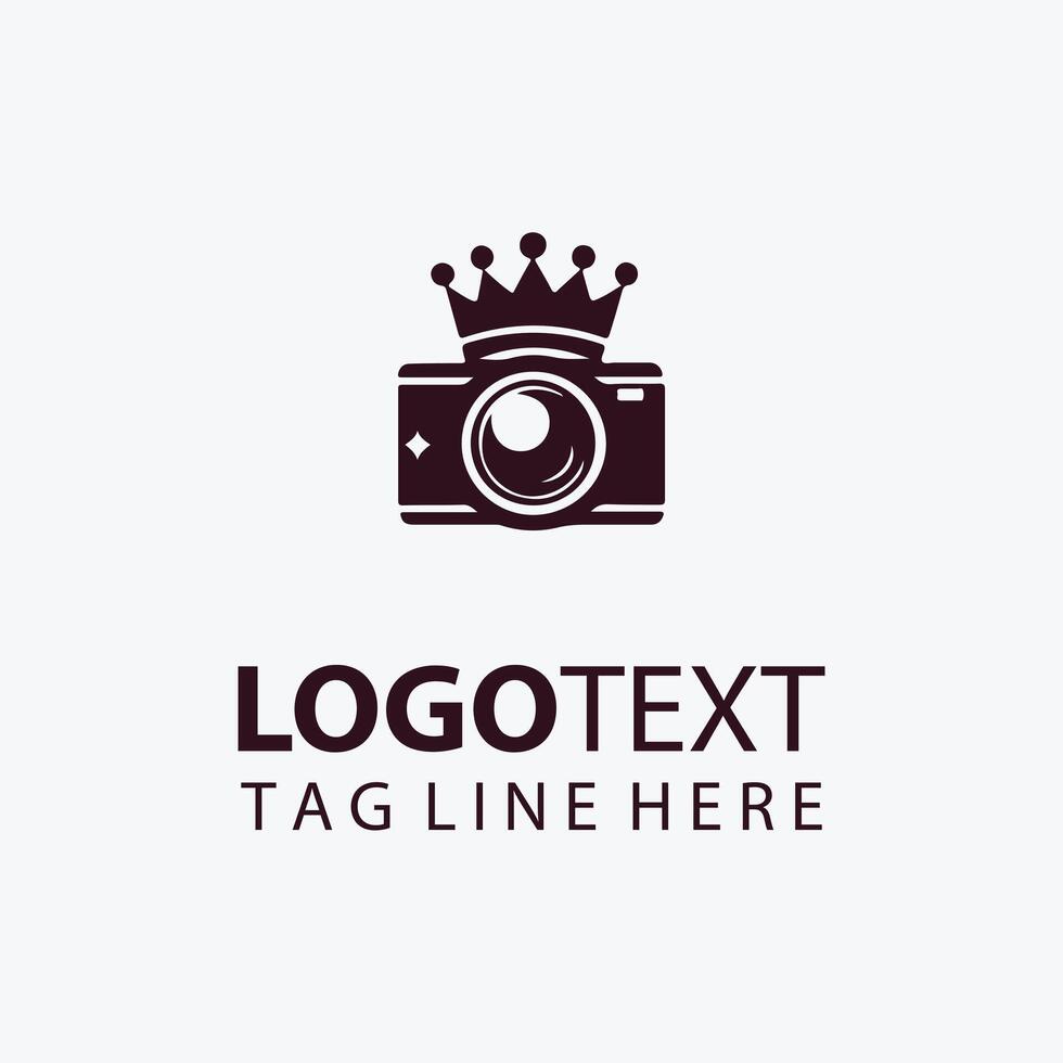 Sharp Pixel camera crown logo vector