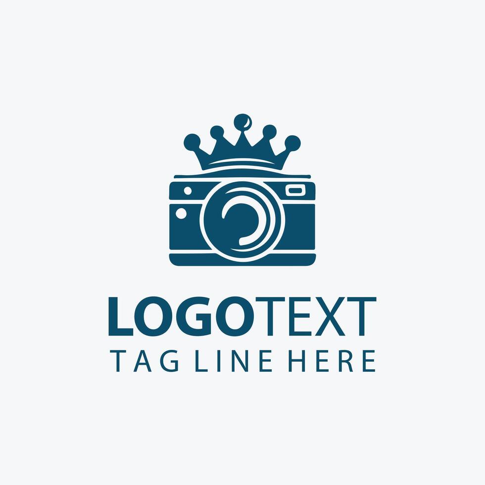 Hyper Lens camera crown logo vector