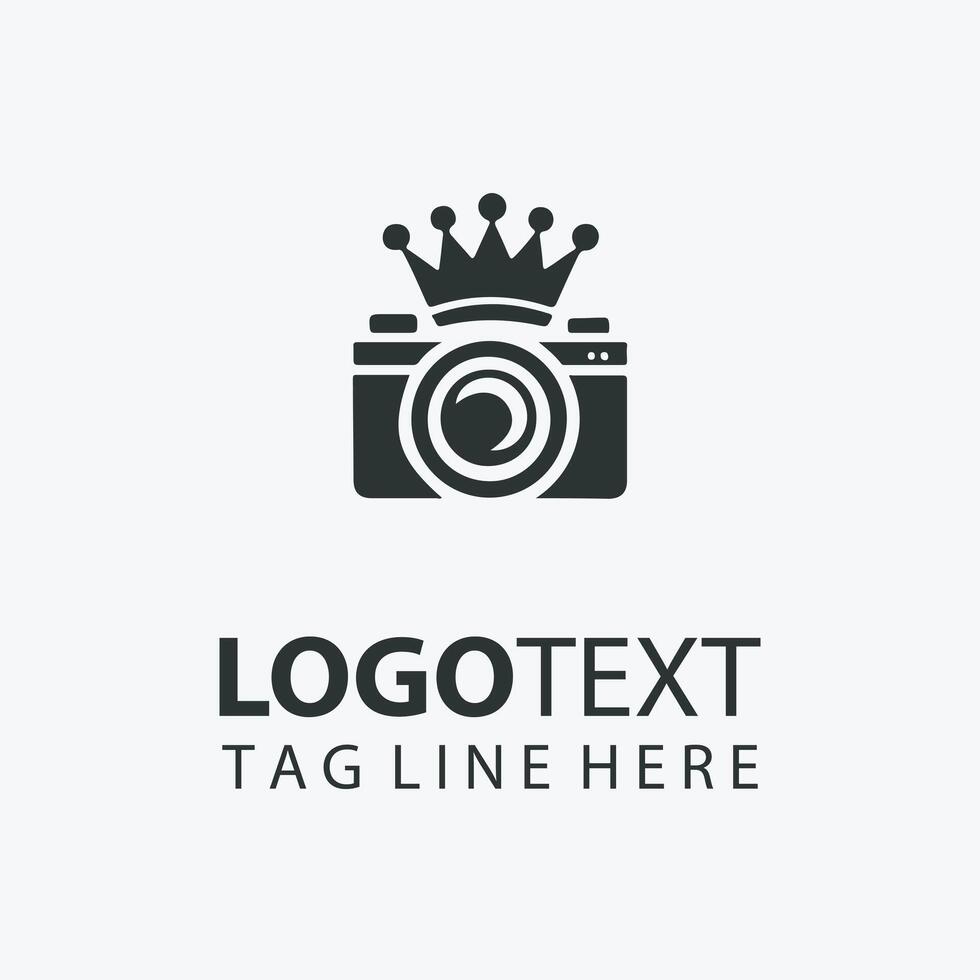 Focus Frame camera crown logo vector