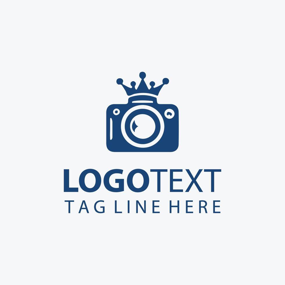 Click Stream camera crown logo vector