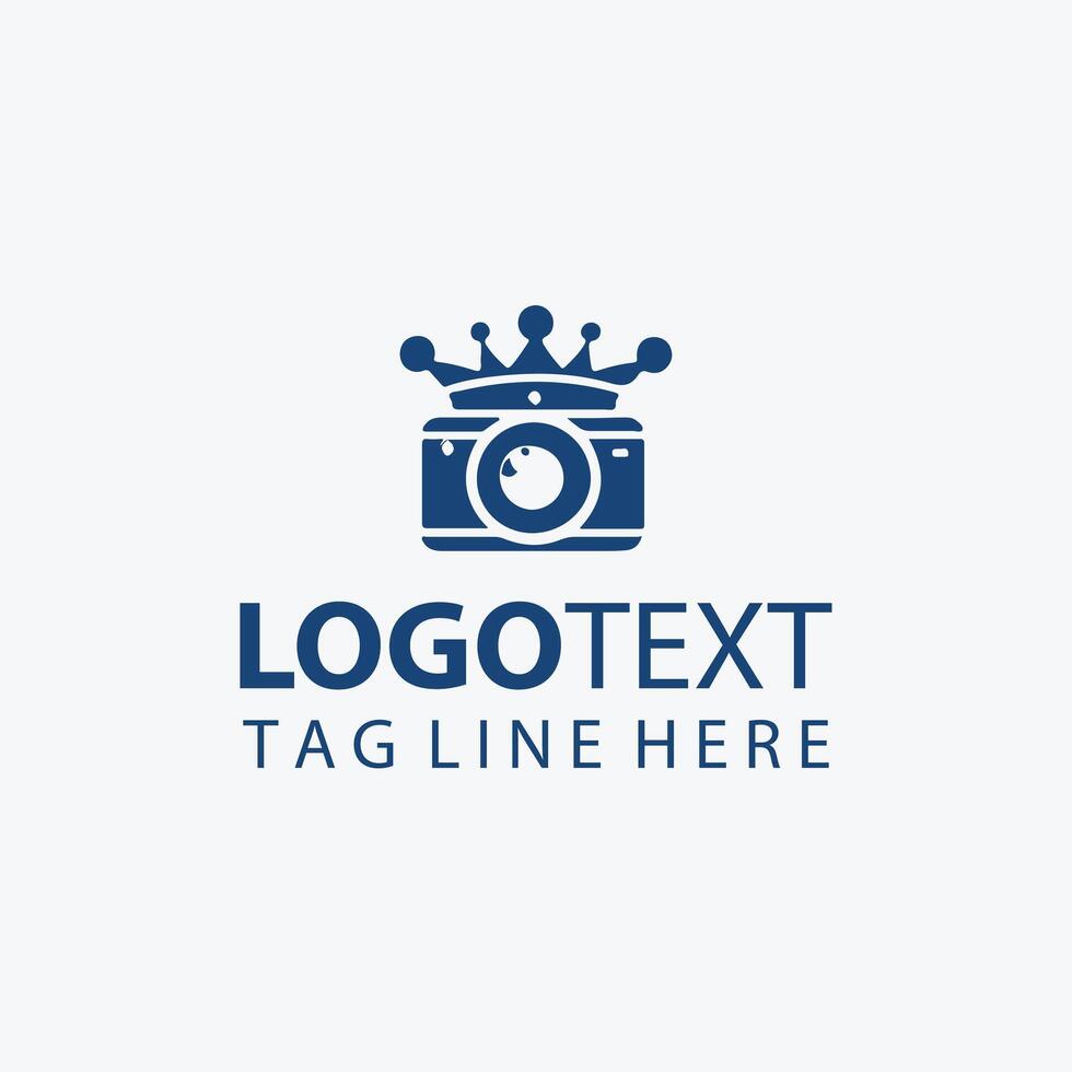 Lens Forge camera crown logo vector