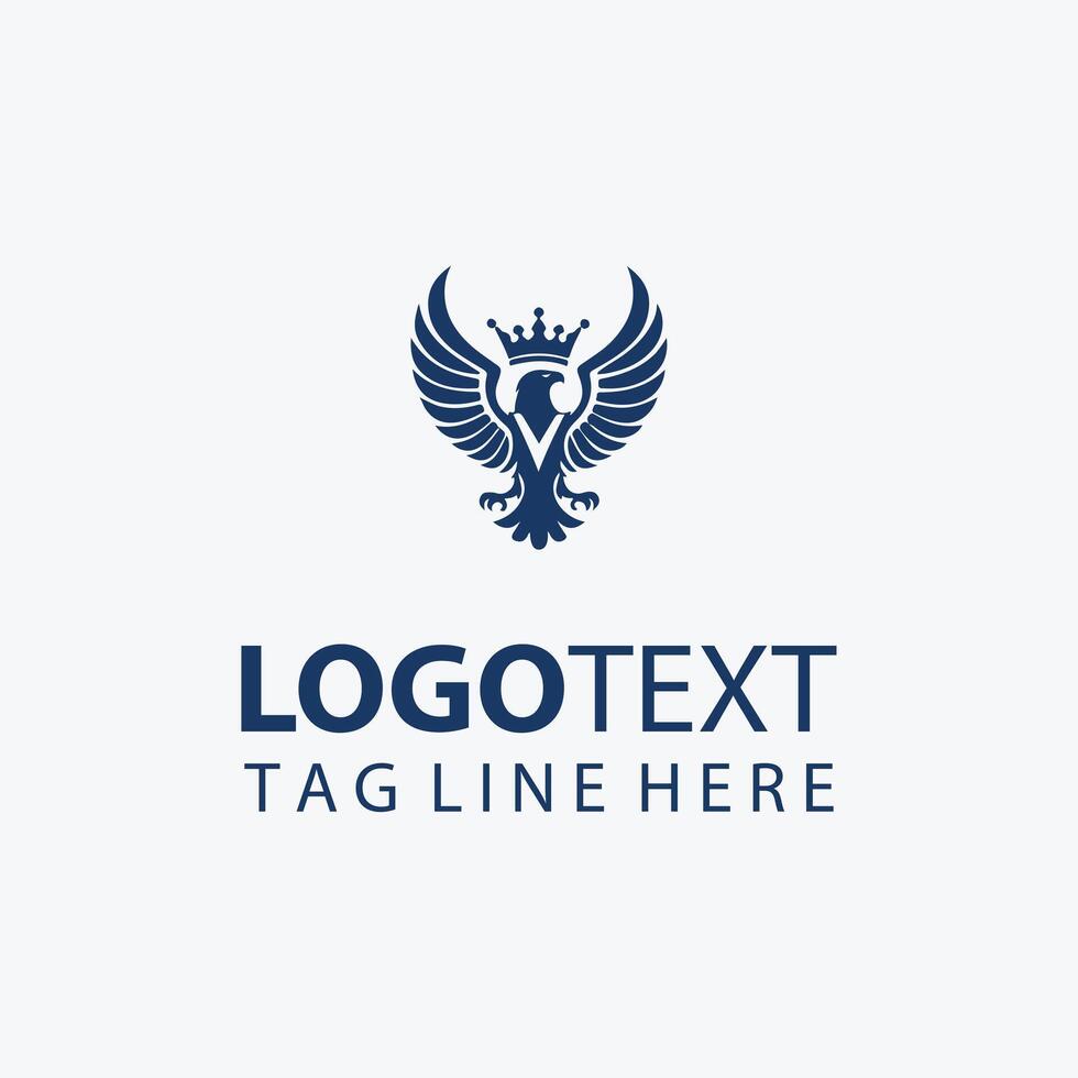 Soar High eagle crown logo vector