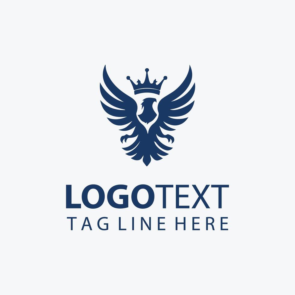 Apex Eagle crown logo vector