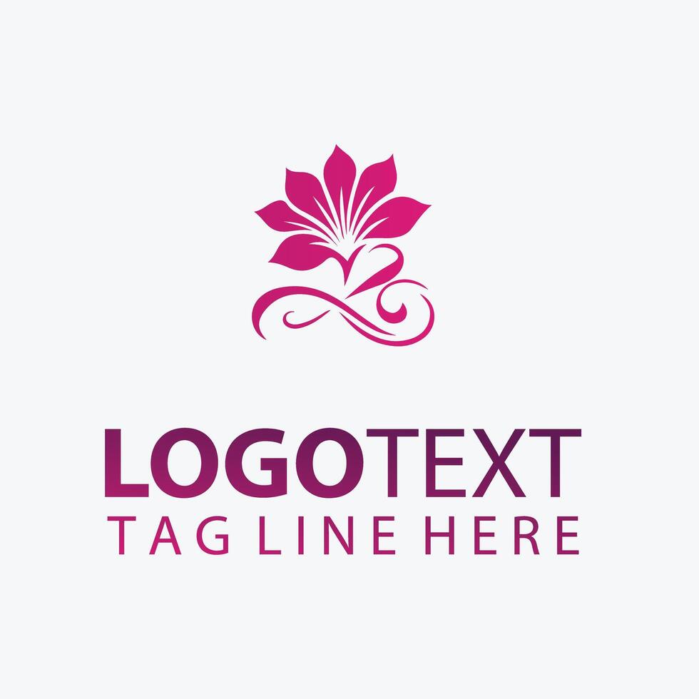 Garden Aura Elegant Flower Logo vector