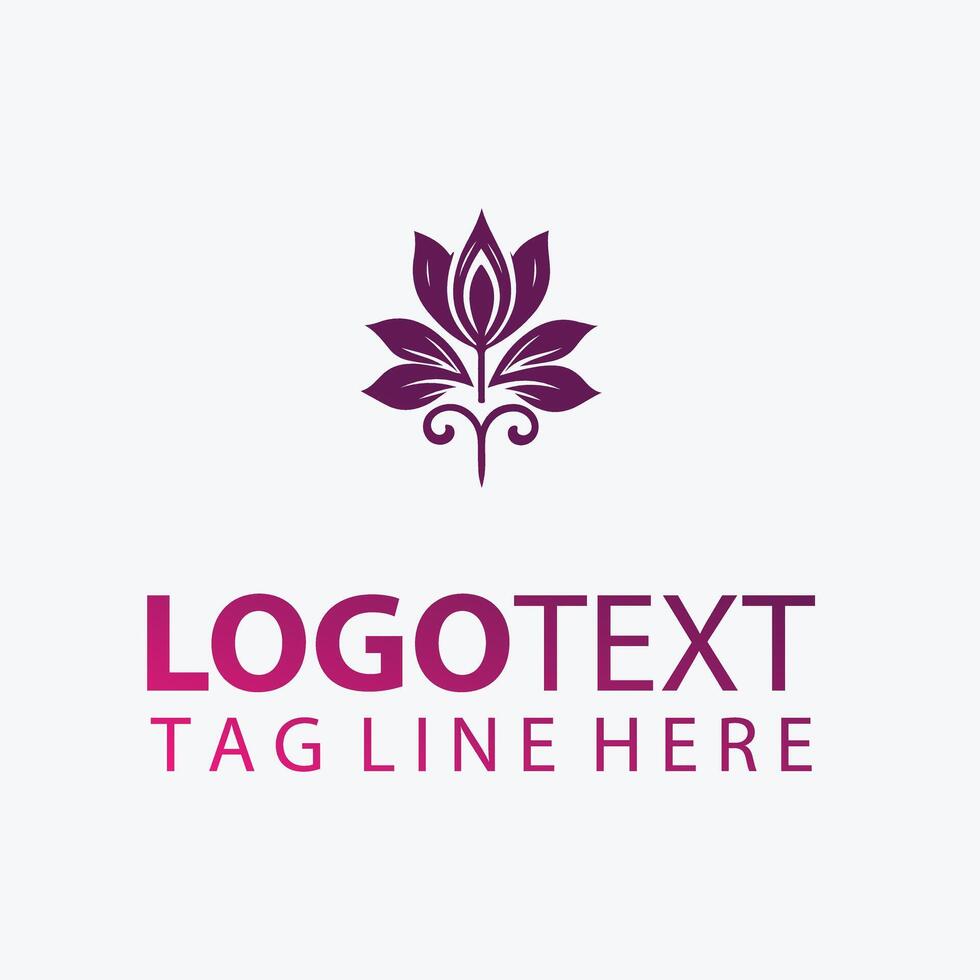 Whispering Floral Elegant Flower Logo Design vector