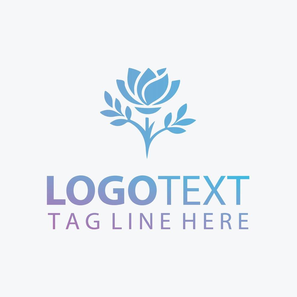 Bloom Flourish Elegant Flower Logo vector