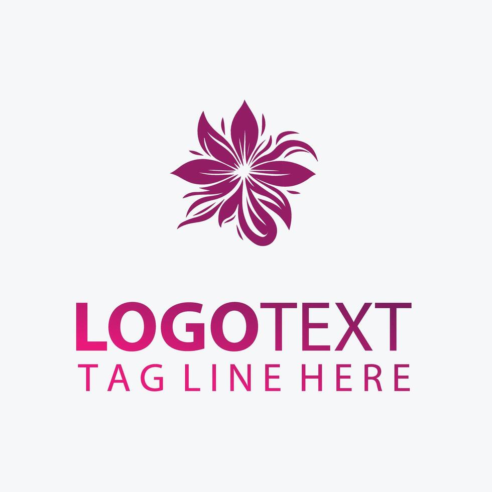 Bloom Flourish Elegant Flower Logo vector