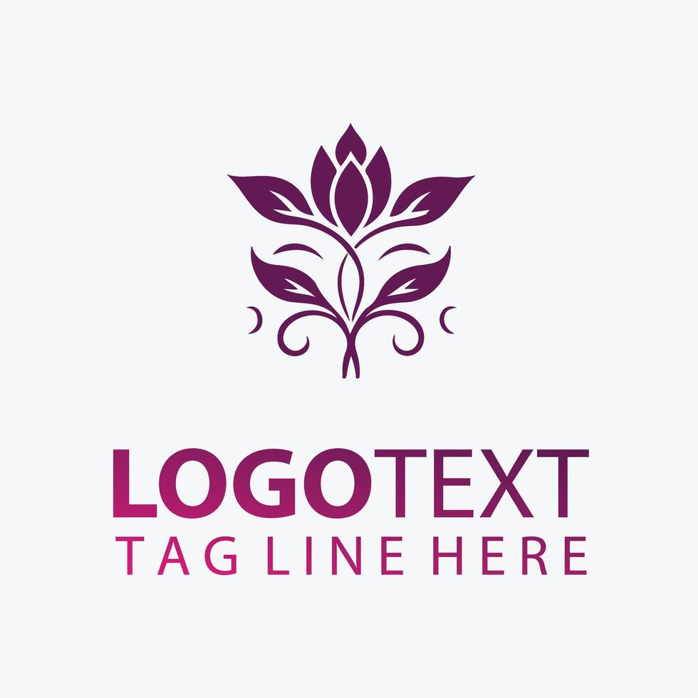 Blossom Rays Elegant Flower Logo vector