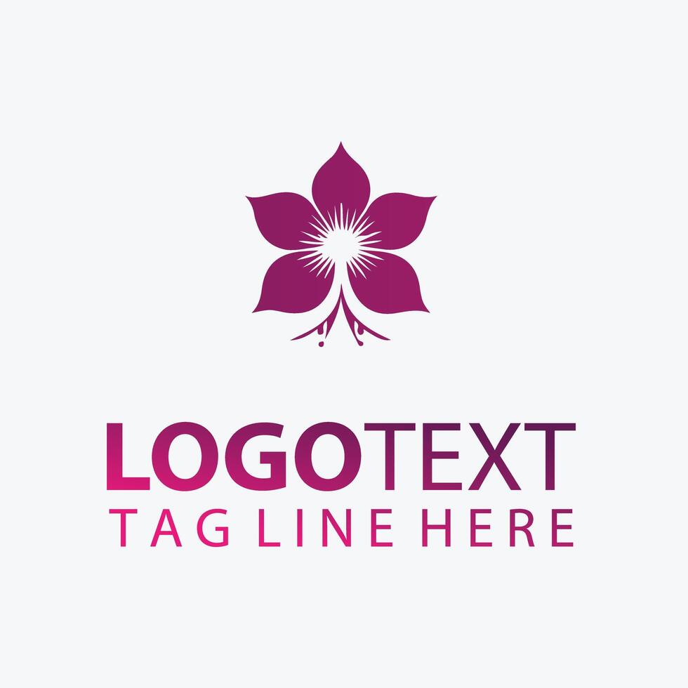 Floral Spark Elegant Flower Logo vector