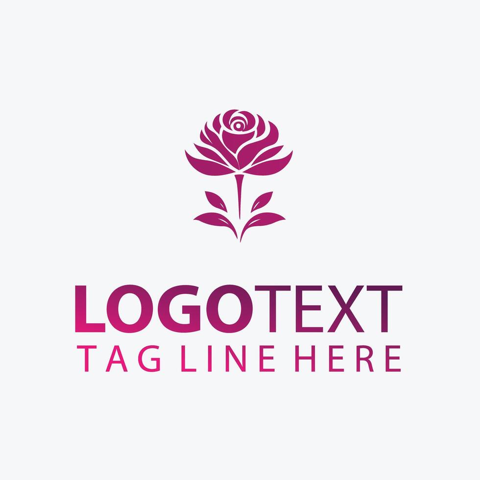 Wild Bloom Elegant Flower Logo vector