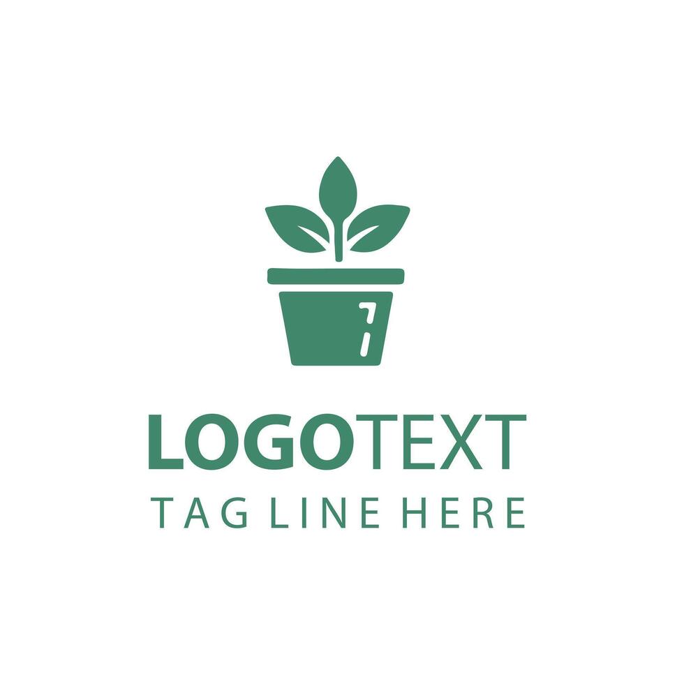 The Oasis Plant Pot Logo vector