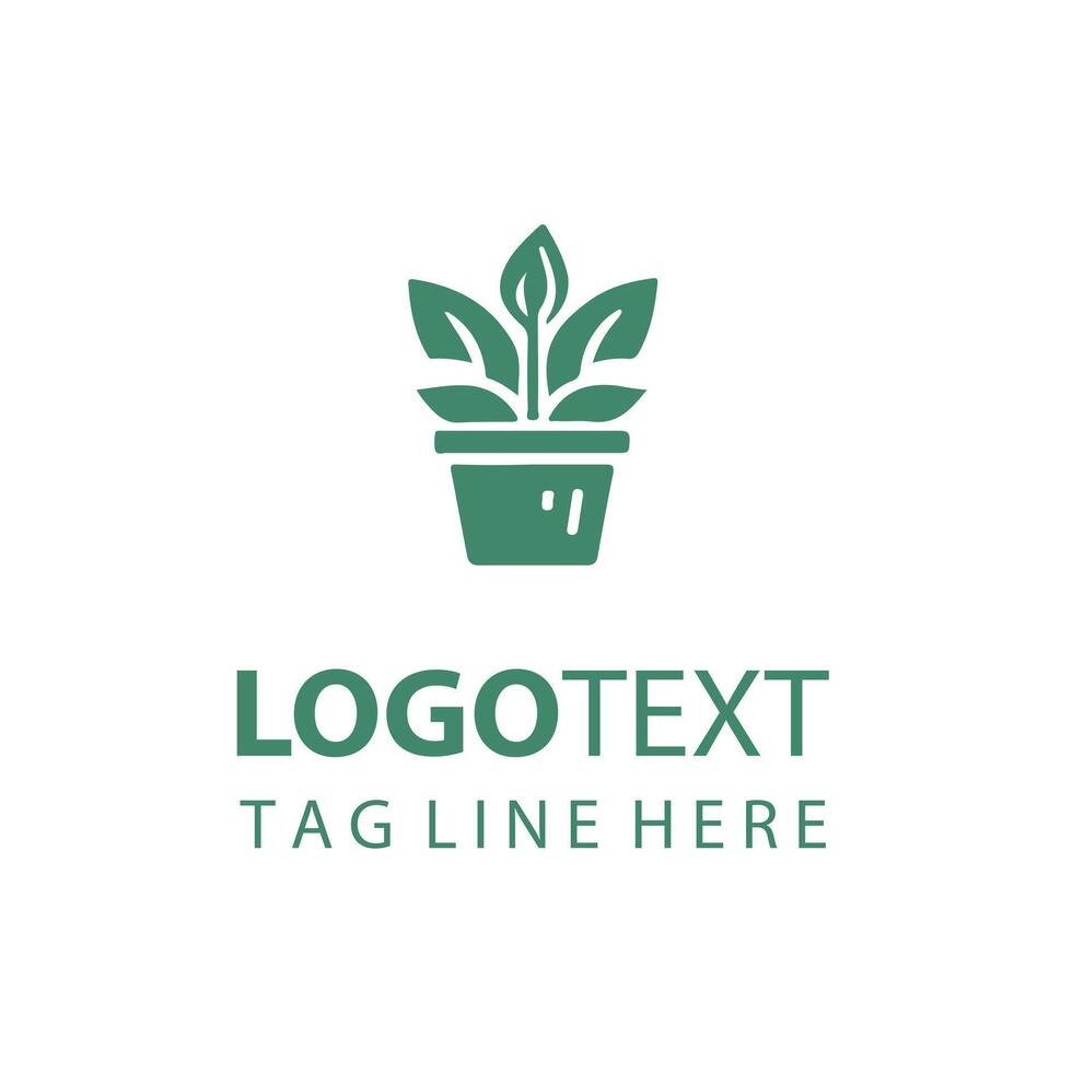 The Oasis Plant Pot Logo vector