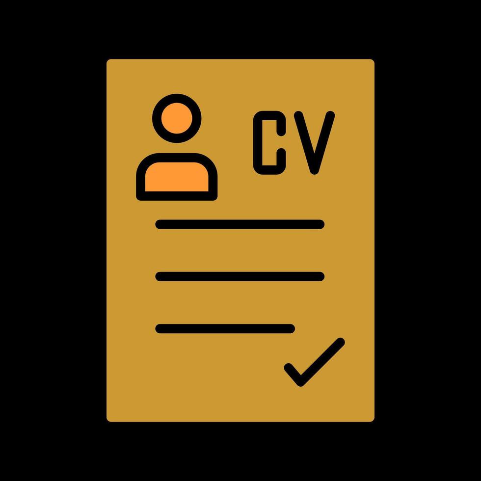 CV Icon Design vector