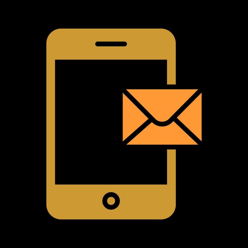 Mobile E-mail Icon Design vector