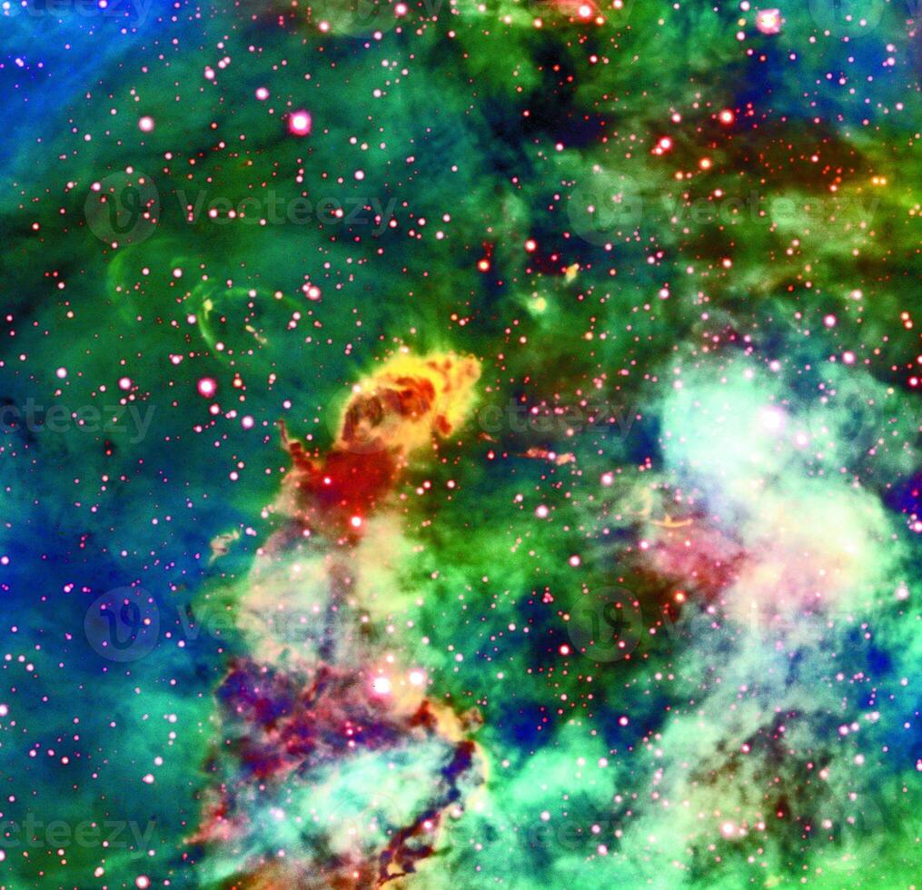 Galaxy with constellations cosmic background, universe with stars and space clouds 3D illustration photo