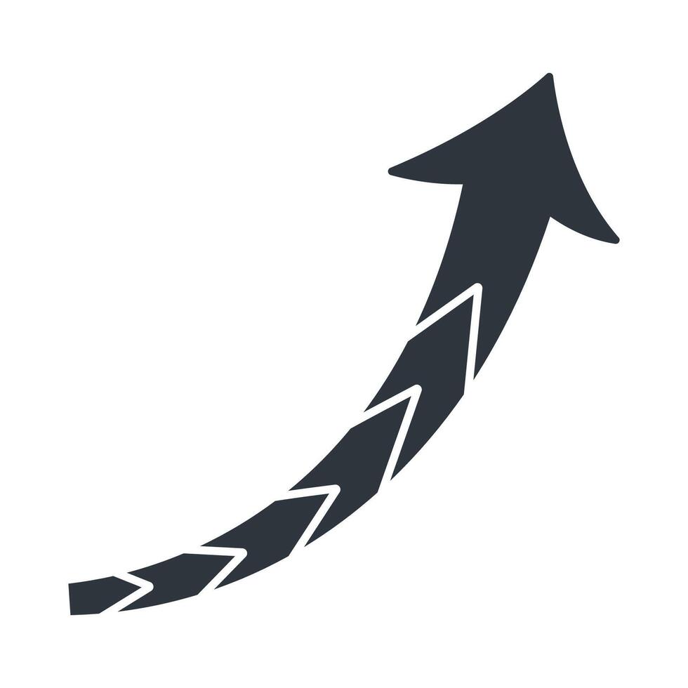 Abstract black arrow or pointer for creating dynamic web designs, infographics, presentations vector