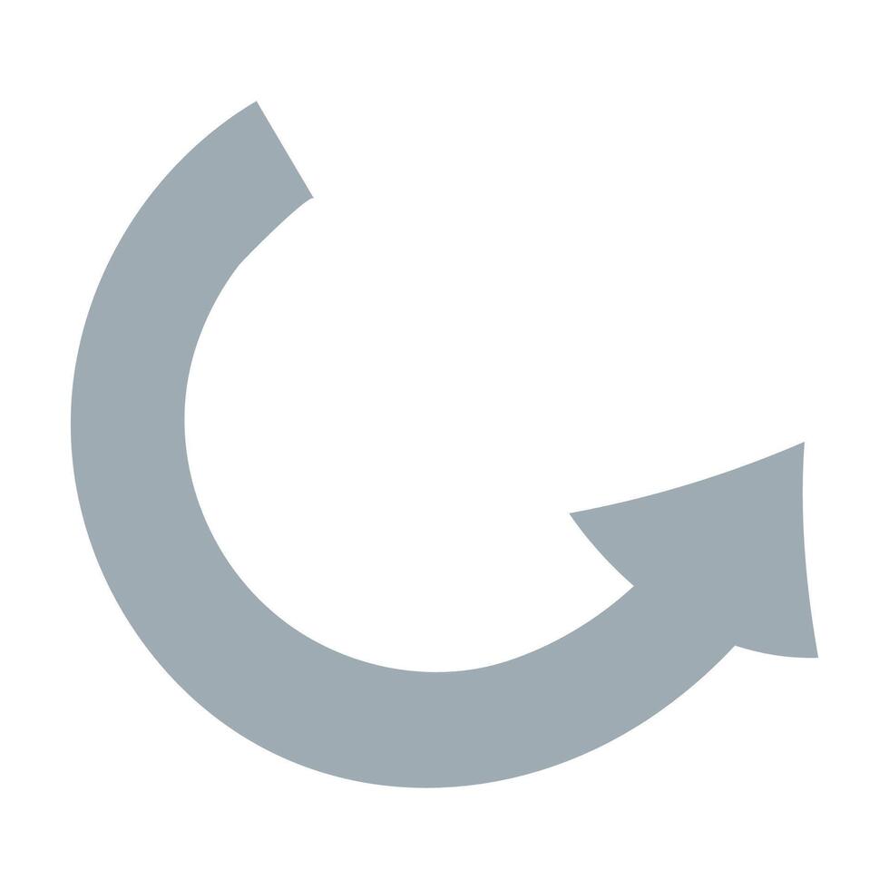 Rounded arrow or pointer for creating dynamic web designs, infographics, presentations vector