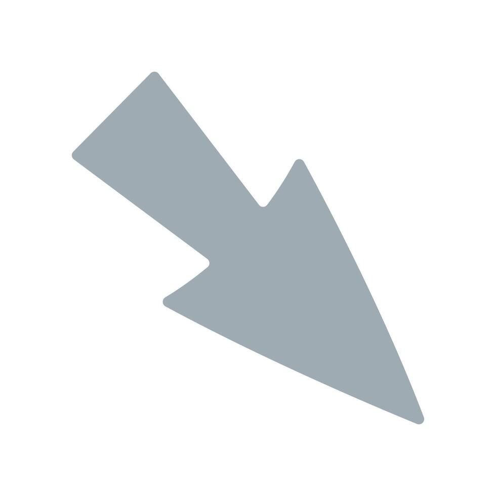Simple arrow or pointer for creating dynamic web designs, infographics, presentations vector