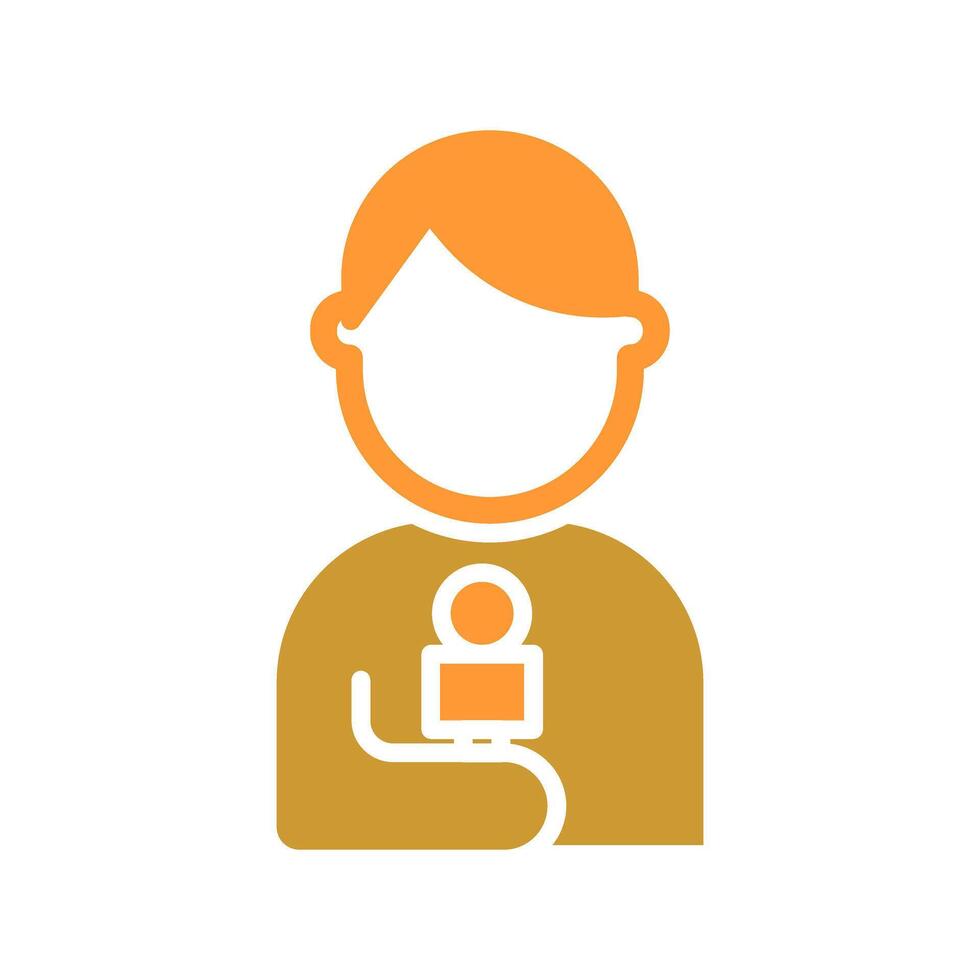 News Reporter Icon Design vector