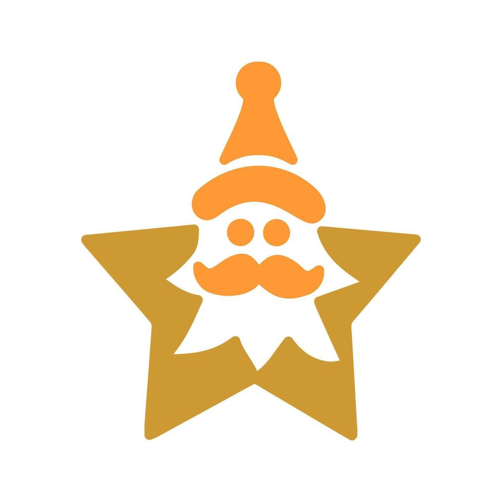 Santa Star Icon Design vector