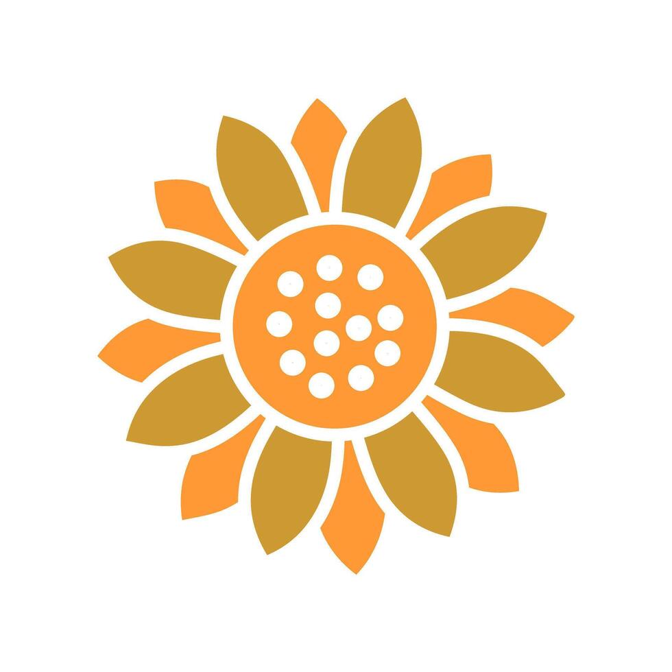 Sunflower Icon Design vector