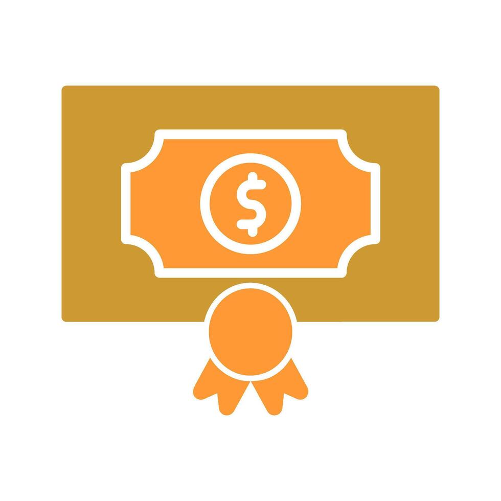 Money Prize Icon Design vector
