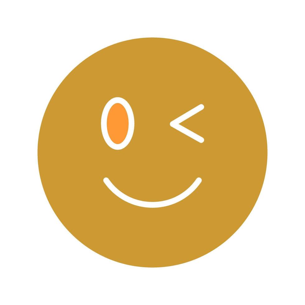 Winking Face Icon Design vector