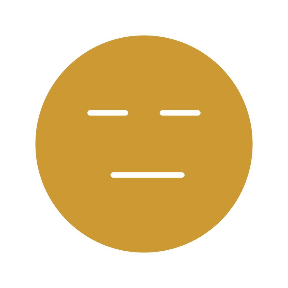 Neutral Face Icon Design vector