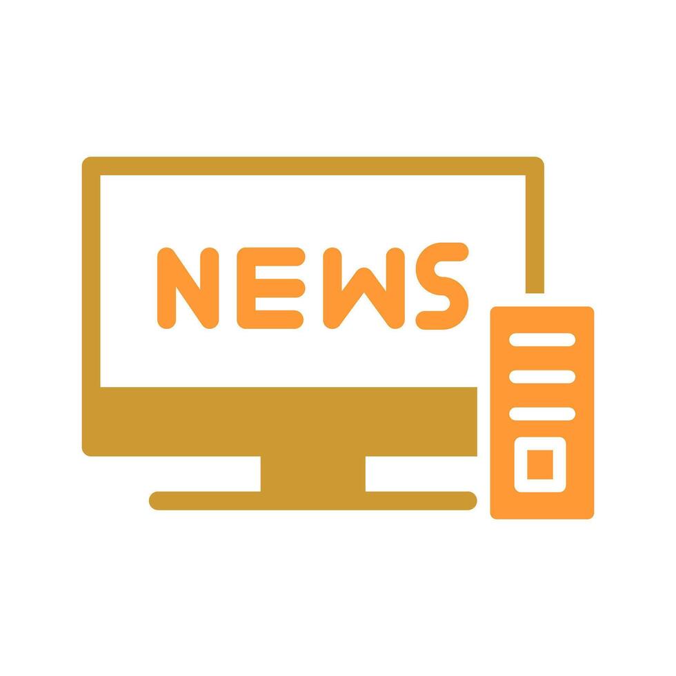 TV News Icon Design vector